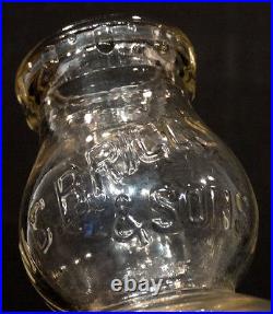 Vintage BRIGGS & SONS DAIRY Quart Glass CREAM-TOP MILK BOTTLE Dunkirk New York