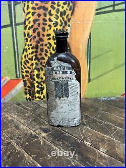 Vintage C. 1880 Warners Safe Cure Paper Label Bottle Can Tin Sign Rochester Ny