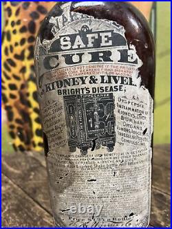 Vintage C. 1880 Warners Safe Cure Paper Label Bottle Can Tin Sign Rochester Ny