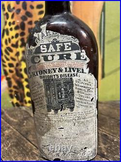 Vintage C. 1880 Warners Safe Cure Paper Label Bottle Can Tin Sign Rochester Ny