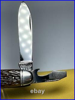 Vintage Camillus New York U. S. A. Bone Handled Scout / Utility Knife