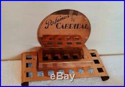 Vintage Cardinal Perfume New York Display Stand Art Deco with 21 Bottles