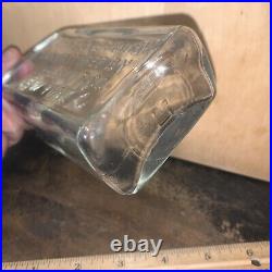 Vintage Clear Glass Embossed J. L. Prescott Liquid Stove Polish Bottle, New York