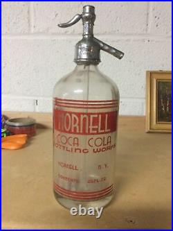 Vintage Coke Coca-Cola Bottling Works of Hornell New York Seltzer Bottle