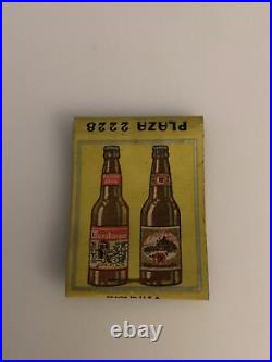 Vintage Diamond Matchbook Pfeiffer's Wurzburger Beer Bottle Emblem New York NY