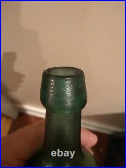 Vintage Dixon & Carson New York Olive Green Antique Bottle