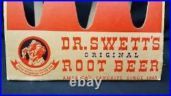Vintage Dr. Swetts Early American Root Beer 6 Bottles With Cardboard Carrier