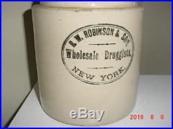 Vintage Drug Store Druggist Crock Robinson New York Pharmacy