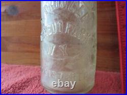 Vintage E. Pringle Tuxedo Park NY Glass Bottle Blob Top 9-1/4 Clear Beer Soda