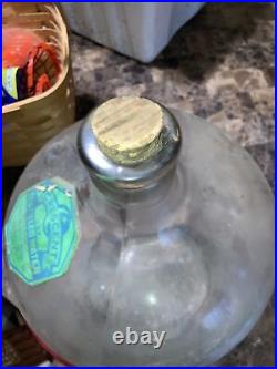 Vintage Glass 5 Gallon Water Bottle Crescent Water Co. Long Island NY