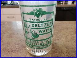 Vintage Glass CCC Sparkl'g Seltzer Water COCA COLA Bottling New York Bottle RARE