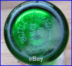 Vintage Green Glass Seltzer Bottle AL Blum Bronx, NY 26 Oz. Heavy- FREE SHIP