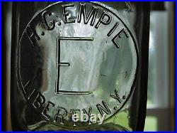 Vintage H C Empie Liberty Ny 1 One Quart Milk Bottle