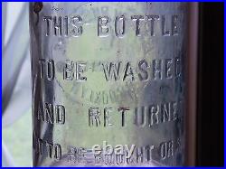 Vintage Isaac W Rushmore Brooklyn Ny 1 One Quart Milk Bottle