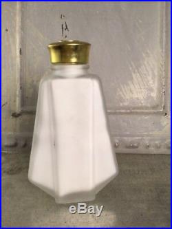 Vintage Jaciel Talc New York Paris Butterfly Gold Lid Glass Bottle Jar Full 5h