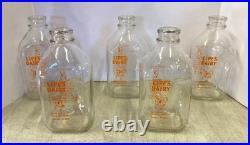 Vintage Lipe's Dairy Guernsey Farms Manlius NY 1/2 Gallon Milk Bottles Case