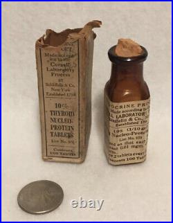 Vintage Medicine Bottle Schieffelin & Co. New York Endocrine Cornell Laboratory
