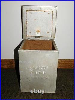 Vintage Metal Milkman Front Door L J Houck & Sons Elmira Ny Milk Bottle Box
