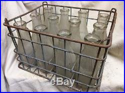 Vintage Milk Crate And Bottles Greenport Long Island New York 1940S
