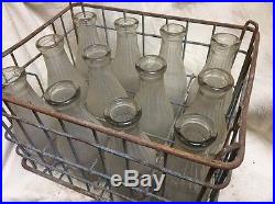 Vintage Milk Crate And Bottles Greenport Long Island New York 1940S
