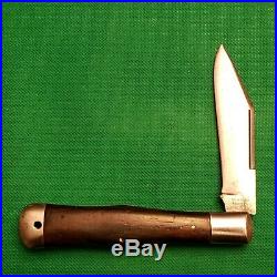 Vintage New York Knife Co Ebony Coke Bottle Folding Hunter Pocket Knife Knives