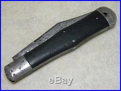 Vintage New York Knife Co. Walden Ebony Large Coke Bottle Folding Hunter Knife