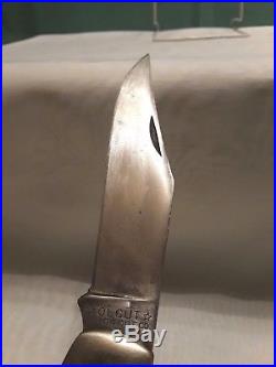 Vintage OLCUT Union Cut. Co. Olean NY Pocket Folding Knife withSheath Coke Bottle