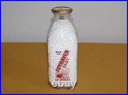 Vintage Old 1950 Joyhaven Dairy Harpursville Ny 1 One Quart Milk Bottle