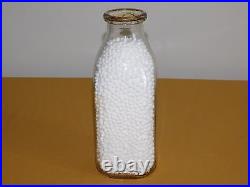 Vintage Old 1950 Joyhaven Dairy Harpursville Ny 1 One Quart Milk Bottle