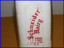 Vintage Old 1967 Schneider Dairy Lancaster Ny 1 One Quart Milk Bottle