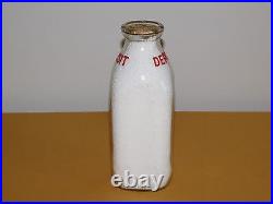 Vintage Old 1967 Schneider Dairy Lancaster Ny 1 One Quart Milk Bottle