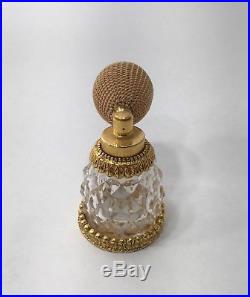 Vintage Ornate Gold & Crystal STYLE BUILT NY Perfume Bottle