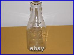 Vintage Peerless Dairies Endicott Ny 1 One Quart Milk Bottle