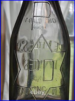 Vintage Peerless Dairies Endicott Ny 1 One Quart Milk Bottle