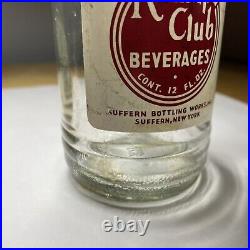 Vintage Ramapo Club Beverages ACL Soda Glass Bottle Suffern Bottling NY Antique