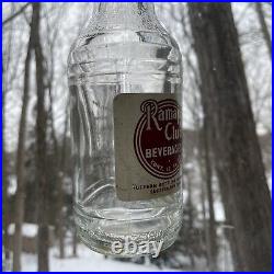 Vintage Ramapo Club Beverages ACL Soda Glass Bottle Suffern Bottling NY Antique