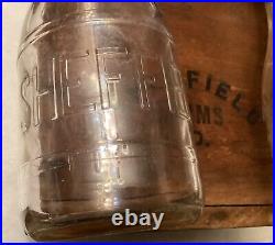 Vintage SHEFFIELD FARMS- NEW YORK Milk Bottle and Box ORIGINAL