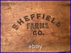 Vintage SHEFFIELD FARMS- NEW YORK Milk Bottle and Box ORIGINAL