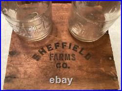 Vintage SHEFFIELD FARMS- NEW YORK Milk Bottle and Box ORIGINAL