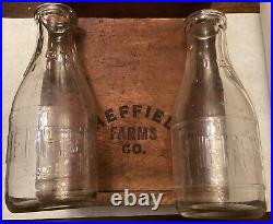 Vintage SHEFFIELD FARMS- NEW YORK Milk Bottle and Box ORIGINAL