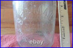 Vintage Seaman's Dairy Glass Milk Bottle 1Qt Embossed Slug Plate Poughkeepsie NY