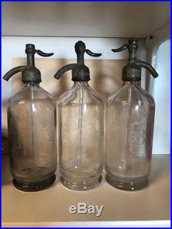 Vintage Seltzer Bottle Lot (3) Bibbey & Ferguson Glens Falls, NY
