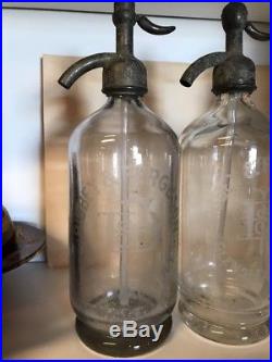 Vintage Seltzer Bottle Lot (3) Bibbey & Ferguson Glens Falls, NY