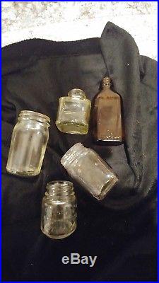 Vintage Small 2 7/8 VASELINE Jelly Glass Jar Chesebrough NY totals 4 others