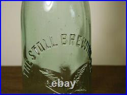 Vintage The Stoll Brewing Co Troy Ny Eagle Greenish Tint Beer Bottle