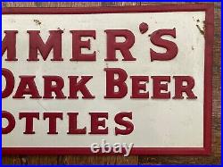 Vintage Trommer's Light & Dark Beer in Bottles Sign Jawin Brooklyn NY Trommers