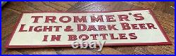 Vintage Trommer's Light & Dark Beer in Bottles Sign Jawin Brooklyn NY Trommers