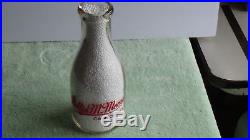 Vintage Very Rare Rollin M. Moore Dairy Farm Old Glass Milk Bottle Canton, Ny