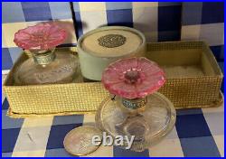 Vintage/antique Maiton New York Vanity Set 2 Perfume Bottles, Empty Powder Box
