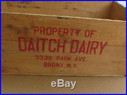 Vintage milk crate Bronx NY Daitch Dairy Park Ave Bronx NY 1961
